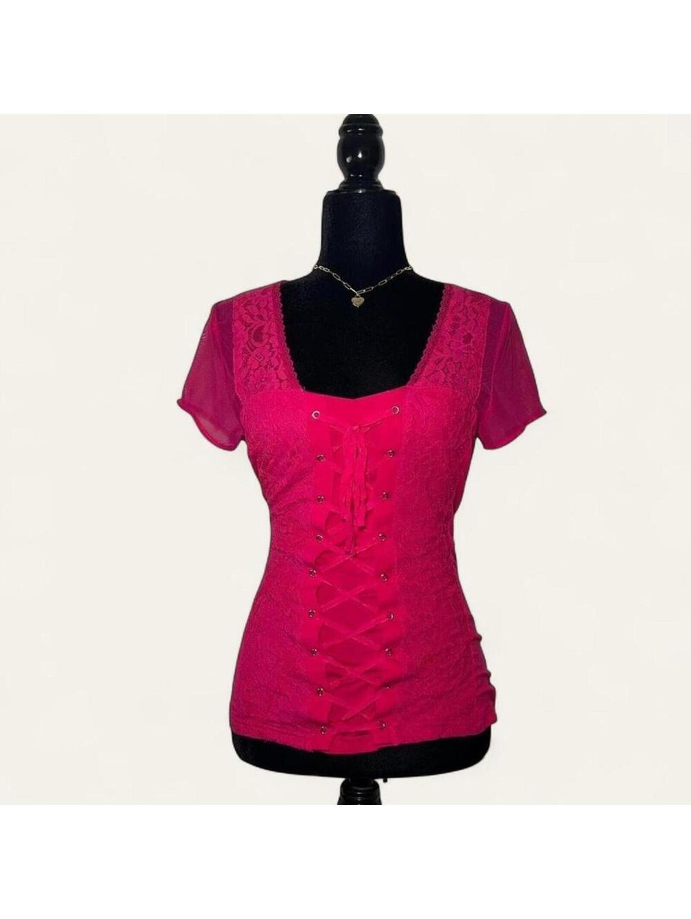 Together Bright Pink Fitted Top With Stretchy Soft Fabric